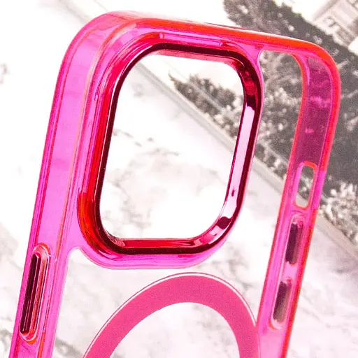 Чохол Epik TPU Iris with MagSafe для Apple iPhone 13 Pro 6.1 Малиновий - фото 6