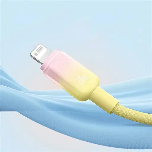 Дата кабель Baseus Discolor Series Fast Charging USB to Lightning 2.4A (1m) (P10374900) Custard Yellow - фото 2