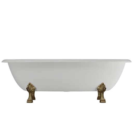 Ванна окремостояча матова Amdcon Olmpa 180x90 біла з литого каменю золоті ніжки OLMPA_180_nzhk-g_MAT Білий матовий - фото 10