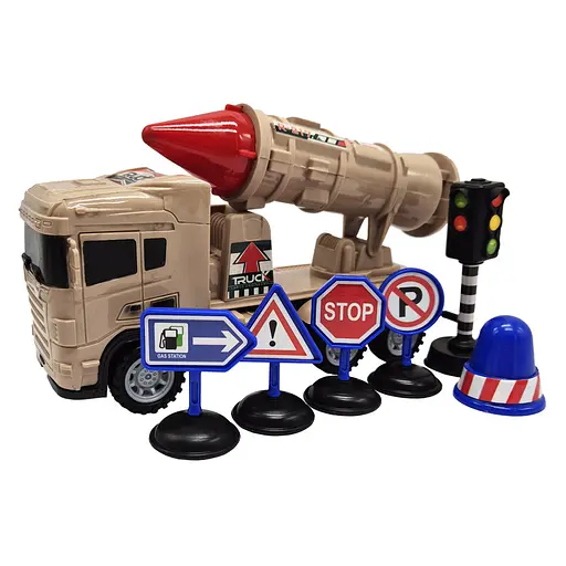 Набор транспорта "Военная техника" ZH999-3 Песочный - фото 1