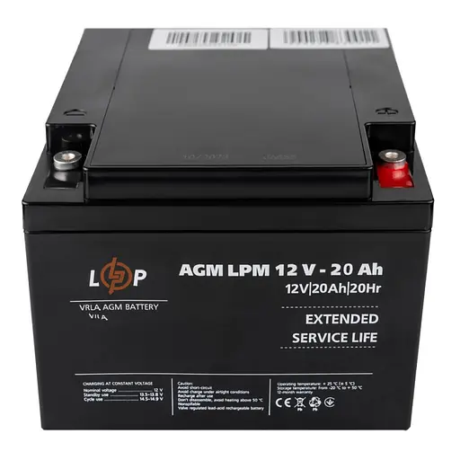 Акумуляторна батарея LogicPower LPM 12V 20AH AGM - фото 2