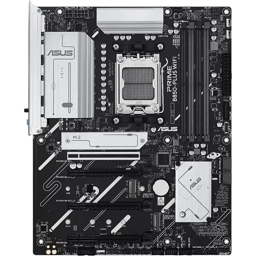 Материнская плата Asus AM5 Prime B850-PLUS WIFI, B850, 4xDDR5, Int.Video (CPU), 4xSATA3, 3xM.2, 1xPCI-E 5.0 x16, 1xPCI-E 4.0 x16, 2xPCI-E 3.0 x16, Realtek 7.1, Realtek 2.5Gb, WiFi 6E, Bluetooth 5.3, 8xUSB 3.2 / 8xUSB 2.0, HDMI/DP, ATX