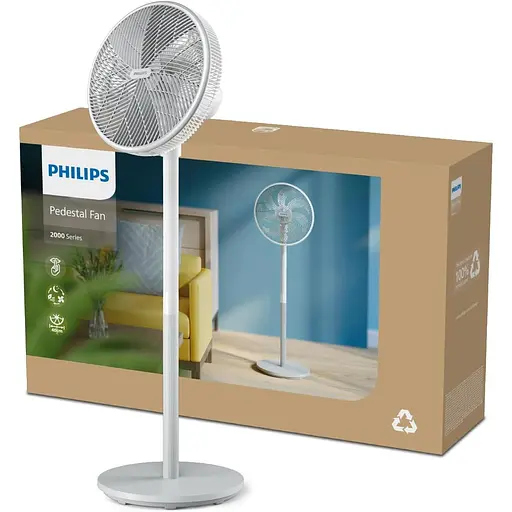 Вентилятор Philips Series 2000 напольный 40 см 48 Вт белый (CX2550/00) - фото 2