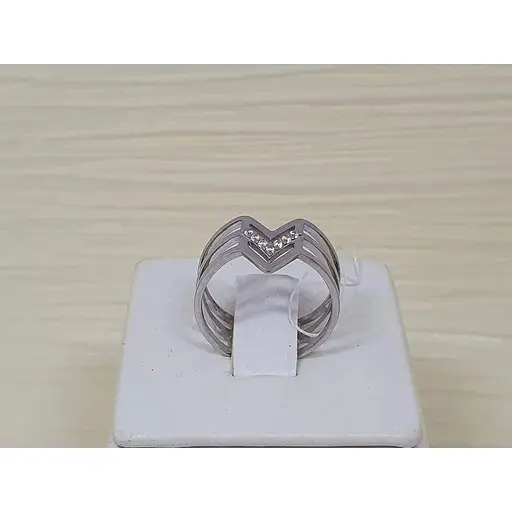 Срібна незамкнена каблучка Імперія золота. КВ1449С 16,5 - фото 3