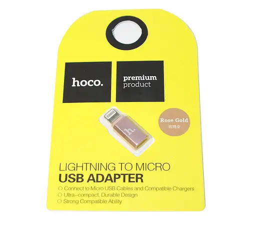 Перехідник Hoco Micro USB to Lightning - фото 2