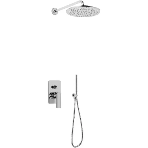 Душова система Kohlman Texen 40 chrome + BOX прихованого монтажу QW210TR40, Хром - фото 1