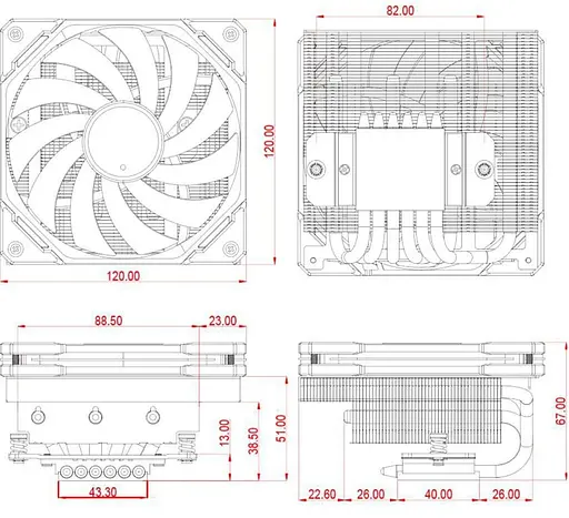 Кулер для процессора ID-Cooling IS-67-XT White (IS-67-XT White) - фото 8