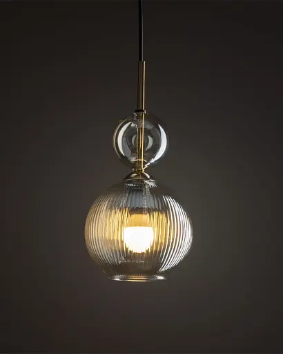 Підвісний світильник, люстра TK Lighting 11040 Sophia E14 1x10W IP20 бурштиновий - фото 2