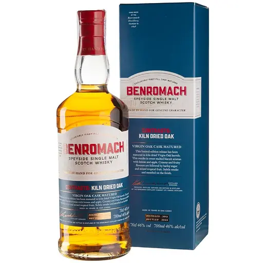 Виски Benromach Virgin Oak Kiln Dried 46% 0.7 л в подарочной коробке - фото 1