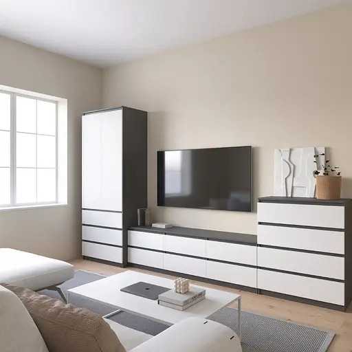 Комплект мебели в гостиную VAYS шкаф R-9, тумба R-12, комод R-4 - фото 10