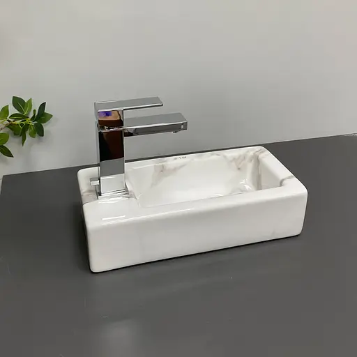 Умивальник VBI Komo R calcatta накладний підвісний VBI-015621, Мармур - фото 5