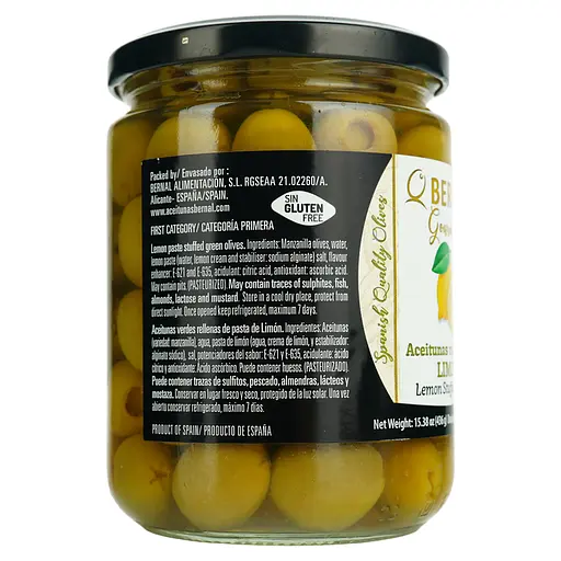 Оливки Bernal фаршировані пастою з лимона 436 г - фото 2