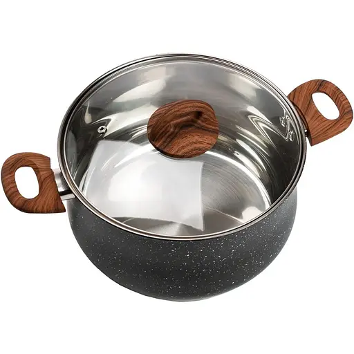 Набір посуду Haus Roland з антипригарним покриттям 10 предметів чорний HP33530B  - фото 6