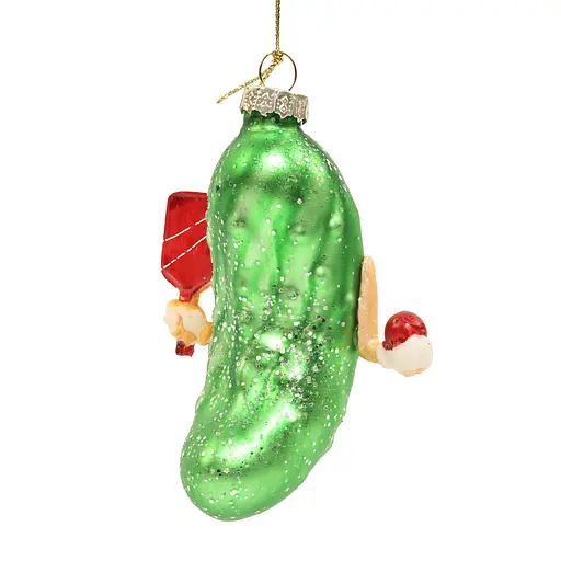 Елочное украшение "Огурец-теннисист" 7,2*3,8*10,3 см, YQ1420451 - фото 2