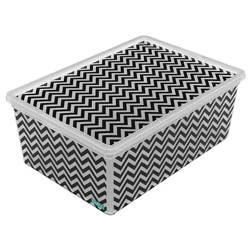 Коробка Qutu Light Box Zig Zag 10 л 37х26х14 см (LIGHT BOX с/к ZIG ZAG 10л.) - фото 1