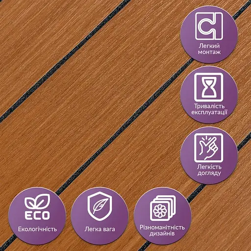 Покриття вінілове самоклеюче Wall Sticker 3D рейки 600х600х2.8мм SW-00003246 - фото 6