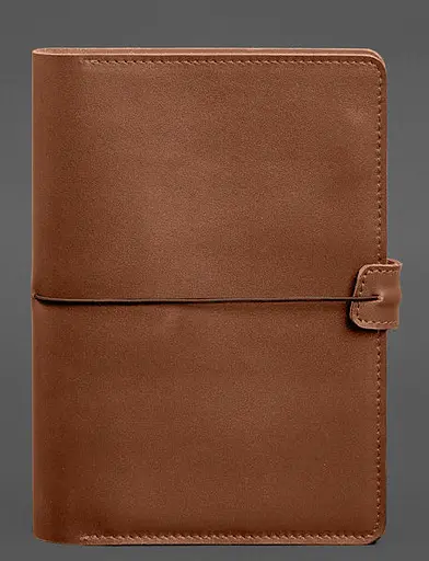 Кожаный блокнот А5 (софт-бук) 9.4 светло-коричневый - фото 1