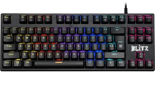 Провідна клавіатура Defender Blitz GK-240L EN Rainbow RGB-підсвічування та постачання - фото 3