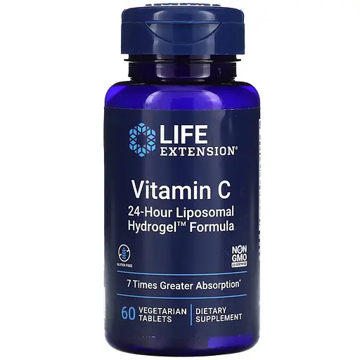 Витамин C 24-часовая формула с кальцием Life Extension Vit C 24-Hour Liposomal Hydrogel™ Form 60 таблеток