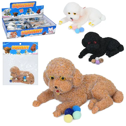 Антистрес іграшка собака, 14 см, TPR, мішура (В асортименті) - фото 2