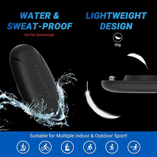 Нагрудный ремешок для монитора сердечного ритма moofit HR8 в режиме реального времени - фото 6