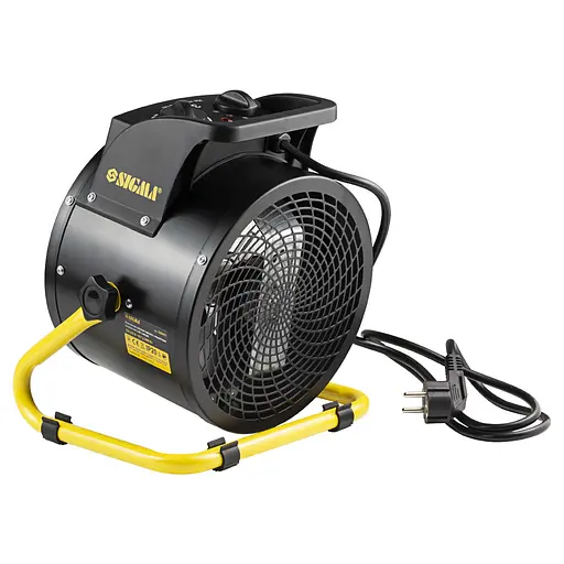 Електрична теплова гармата Sigma 3.0 кВт, площа обігріву 60 кв.м., підлоговий, чорний (5359471) - фото 6