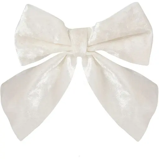 Бант декоративний Mica Decorations 13 см білий велюр 2 шт. (1181201) - фото 3