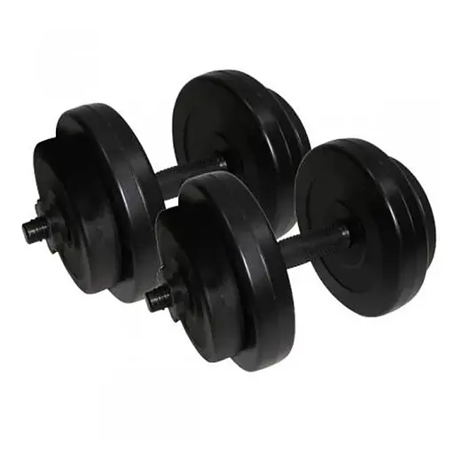 Гантелі складальні композитні в пластиковій оболонці Rock Pro 2 шт по 8 кг NE-PL-G-008-2