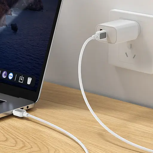 Дата кабель Hoco X108 Benefit 60W Type-C to Type-C (1m) White - фото 3