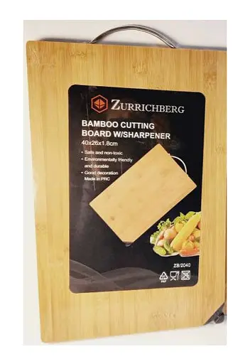 Бамбуковая разделочная доска Zurrichberg ZB/2040 с точилкой для ножей 40x26x1.8cm - фото 5