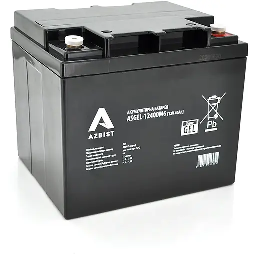Акумулятор AZBIST Super GEL ASGEL-12400M6, Black Case, 12V 40.0Ah (196x165x173) Q1/96