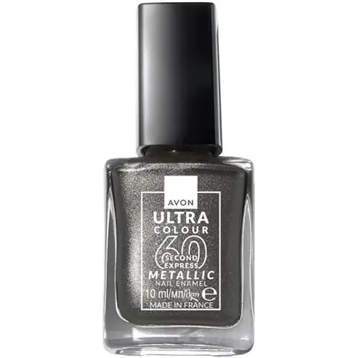 Швидковисихаючий лак для нігтів Avon УльтраКолір за 60 секунд з металевим ефектом Graphite Elegance 10ml (158511375) - фото 1