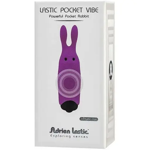 Віброкуль Adrien Lastic Pocket Vibe Rabbit Purple зі стимулюючими вушками - фото 5