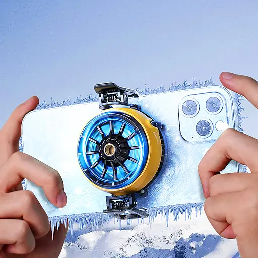 Кулер активне охолодження для телефону / планшета Memo DLA6 шириною до 100 мм Yellow (18518) - фото 8