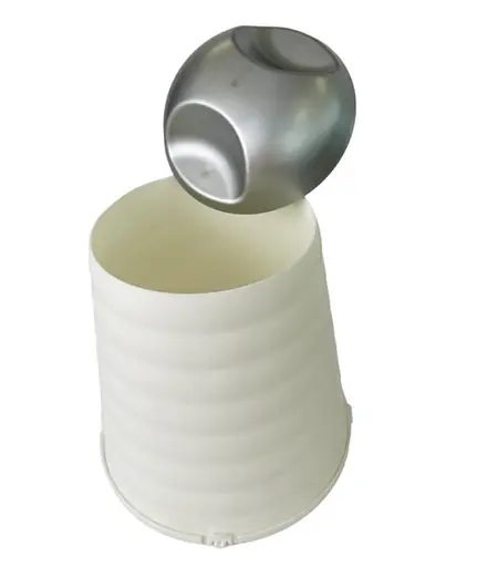 Мусорное ведро Motek на 7 л 17х24х30 см Белый (WBS-112)  - фото 4