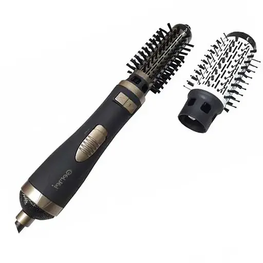 Фен браш стайлер Gemei Gm-4827 з насадками, що обертаються, щітка для вирівнювання та завивки волосся гребінець - фото 3