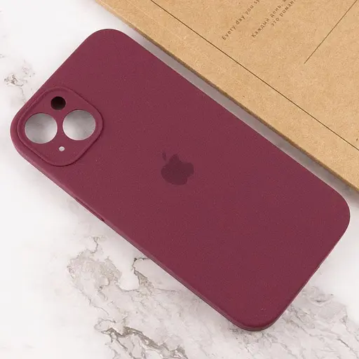 Чохол Epik Silicone Case Full Camera Protective (AA) для Apple iPhone 15 Plus (6.7) Бордовий/Plum - фото 4