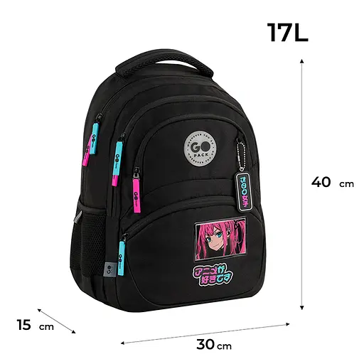 Рюкзак GoPack Education 175M-2 Anime girl Чорний (GO26-175M-2) - фото 2