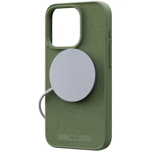 Чохол-накладка Njord Suede MagSafe Case Olive для iPhone 15 Pro Max - фото 5