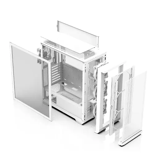 Корпус Zalman Z10 DUO, White, Mid Tower, без БЖ, для ATX / Micro ATX / Mini ITX, 1xType-C / 2xUSB 3.1, макс. CPU - 173 мм / VGA - 395 мм, 4x120 мм ARGB, бічна панель із загартованого скла - фото 3