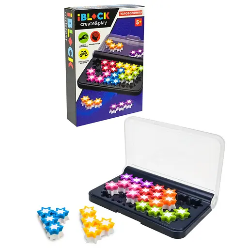 Головоломка серії "Create and Play" IBLOCK PL-724-115 розвиток логіки 120 варіацій складання - фото 1