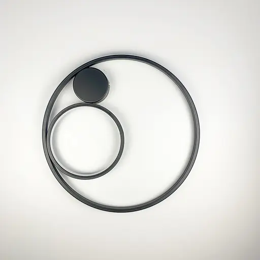 Сучасний настінний або стельовий LED світильник Ø 45 см Line F Арт. WMJ26-450*H70 SandBK - фото 4