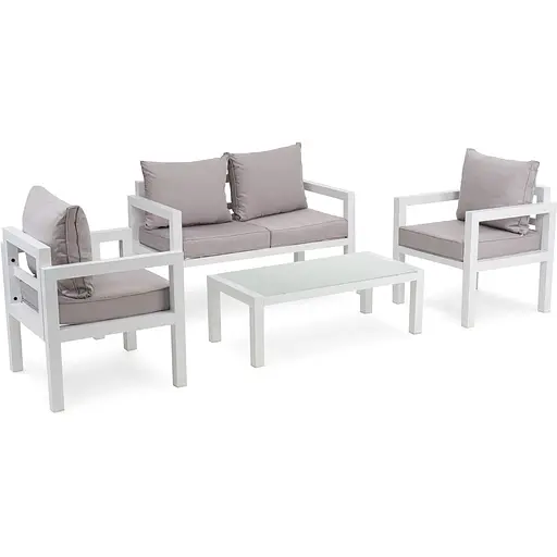 Комплект садовой мебели Di Volio Brescia 2 Белый/серый - фото 2