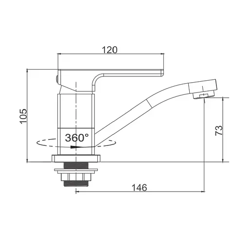 Смеситель для кухни черный Gappo 1/8 G4517-6 Черный матовый - фото 5