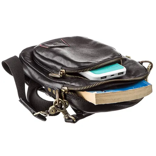 Сумка кожаная мужская SHVIGEL 20х18х3 см sum0012774 - фото 3