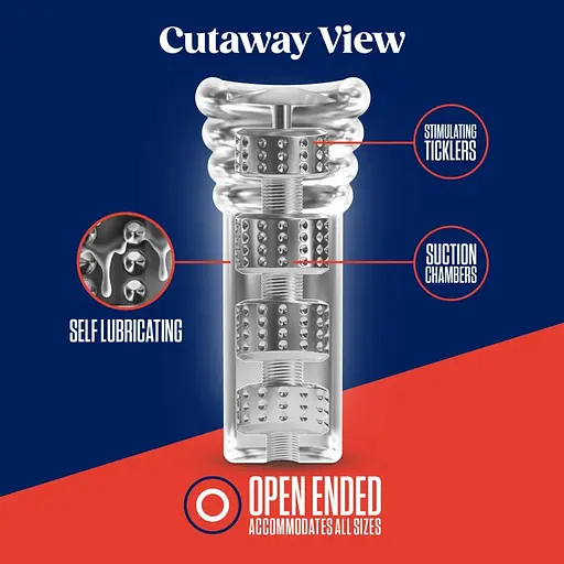 Мастурбатор Blush Rize - Luz Glow in The Dark Masturbator - Clear - фото 3