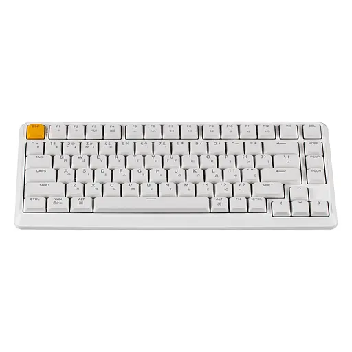 Keychron Клавіатура механічна J1 82Key, K pro Banana, WL/BT/USB-A, QMK, Hot-swap, EN/UKR, RGB, білий - фото 5