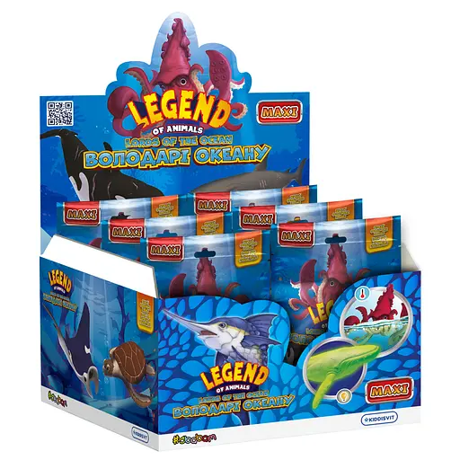 Дисплей стретч-іграшок #sbabam Володарі океану у вигляді тварини 10 шт. (168/CN23-CDU) - фото 1