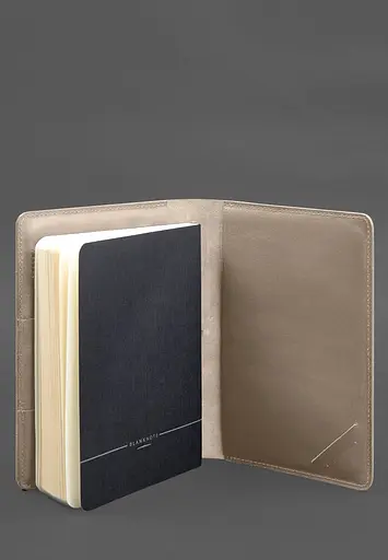 Шкіряний блокнот А5 (софт-бук) 9.4 світло-бежевий - фото 6