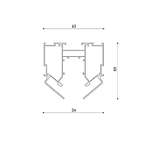 Магнітний трек для натяжної стелі під гарпун 3M KLOODI KDMG-HARPOON TR 3M WH - фото 2